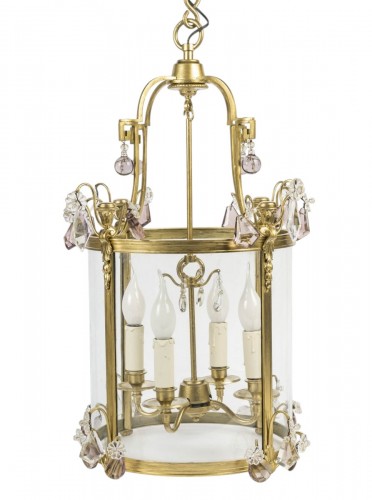 Louis XVI Style Gilt Bronze Lantern, 19th Century. 