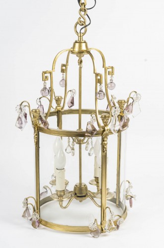 Louis XVI Style Gilt Bronze Lantern, 19th Century.  - Lighting Style 
