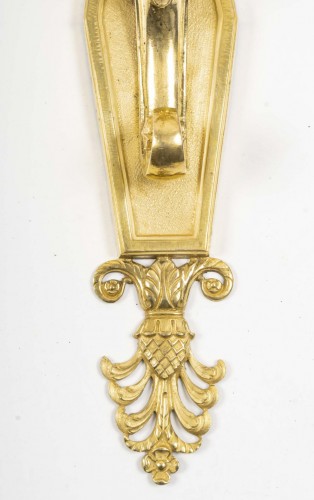 Empire - Paire d'appliques à décor de cariatides ailées, d'époque Empire