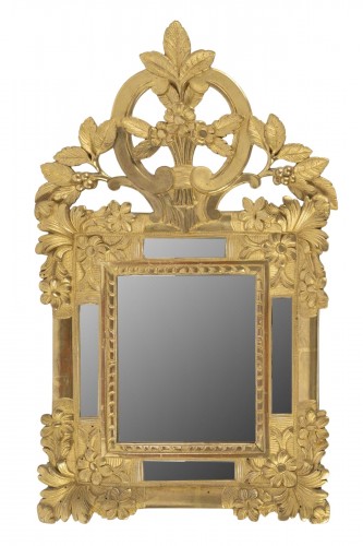 Small mirror with glazing beads from the Regency period (1715-1724), 18th c