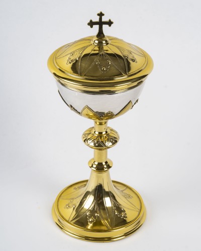  - Ciboire de style néo-gothique, d'époque XIXe siècle