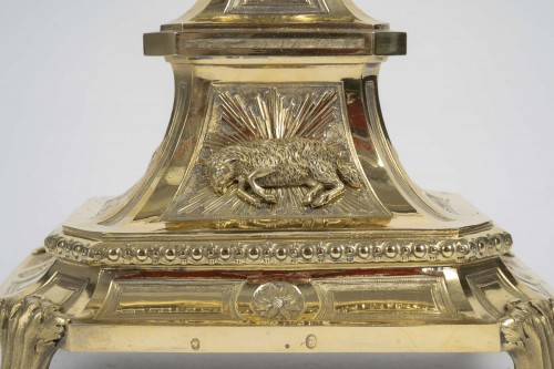 Ostensoir en bronze doré à décor de chérubins, d'époque Napoléon III - Catel Antiquités