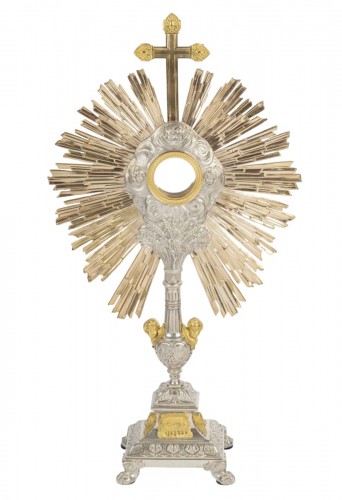 Ostensoir à décor de chérubins, d'époque Napoléon III