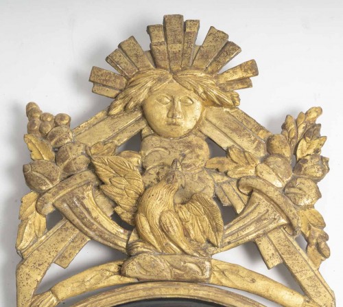 "The Rising Sun" barometer-thermometer Louis XVI period  - Decorative Objects Style Louis XVI