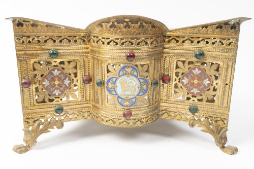 Pupitre d'autel ou Thabor de style néogothique XIXe siècle - Art sacré, objets religieux Style Napoléon III