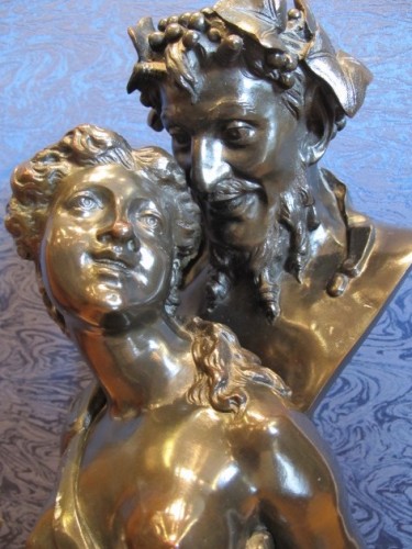 Sculpture en bronze à décor de Bacchanale, d'époque XIXeme siècle. - Sculpture Style Napoléon III