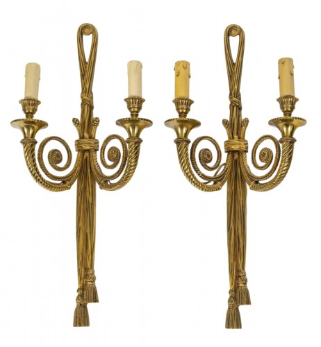 Pair Of Gilt Bronze Sconces. Early 20th Century