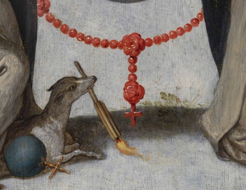 XVIIe siècle - Vierge à l'Enfant, Ecole Flamande  du XVIIe siècle