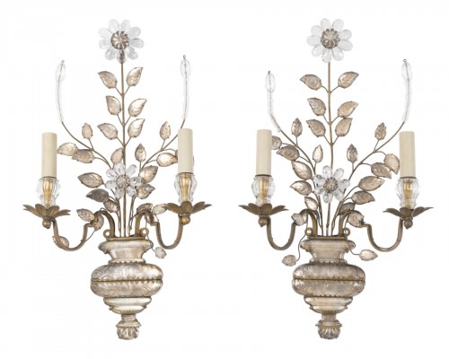 Paire d'appliques à la Marguerite, de la Maison Baguès