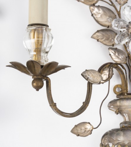 Luminaires Appliques - Paire d'appliques à la Marguerite, de la Maison Baguès