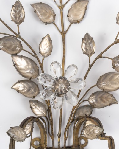 Paire d'appliques à la Marguerite, de la Maison Baguès - Catel Antiquités