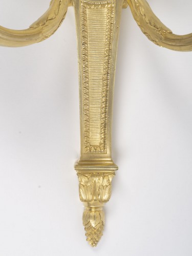 Paire d'appliques en bronze doré d'époque Napoléon III - Catel Antiquités