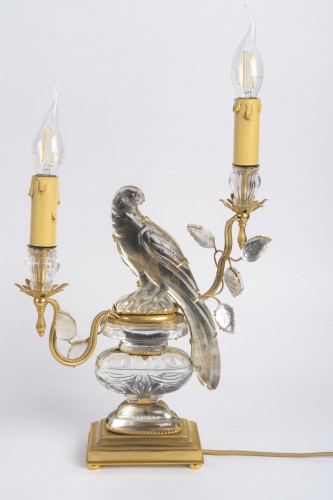 Paire de lampes aux Perroquets, Baguès XXe siècle - Luminaires Style 