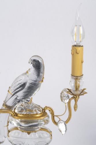 Luminaires Lampe - Paire de lampes aux Perroquets, Baguès XXe siècle