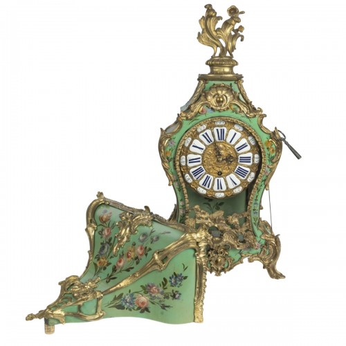 Cartel d'applique en bronze à décor floral, d'époque Louis XV