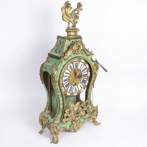 Horlogerie Cartel - Cartel d'applique en bronze à décor floral, d'époque Louis XV