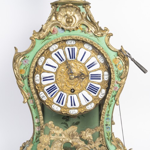 Cartel d'applique en bronze à décor floral, d'époque Louis XV - Louis XV
