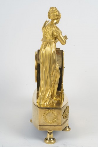 Horology  - Gilded bronze clock, “The Birth of Love,” signed Lemoine Beudan. 19th century