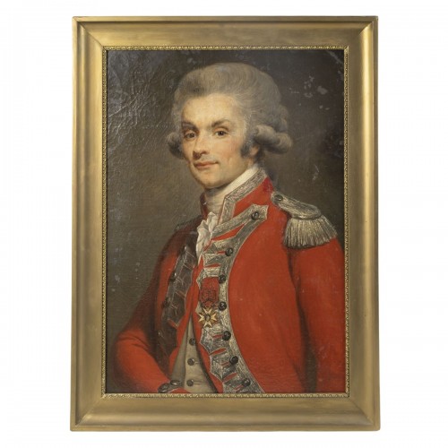 Portrait du Capitaine Fouquet Dulomboy (1757-1822), école française du XVIIIe siècle