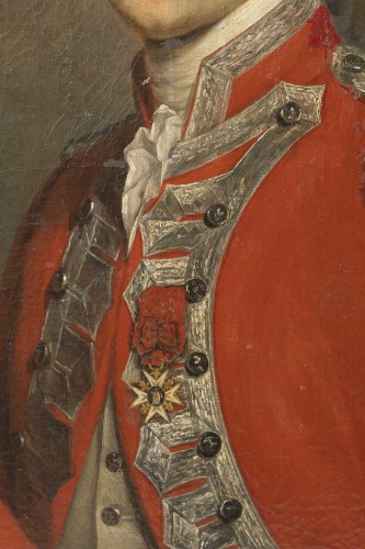 Portrait du Capitaine Fouquet Dulomboy (1757-1822), école française du XVIIIe siècle - Tableaux et dessins Style 