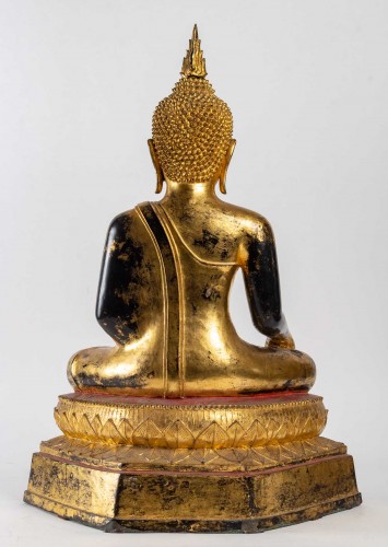  - A gilt lacquered bronze Buddha