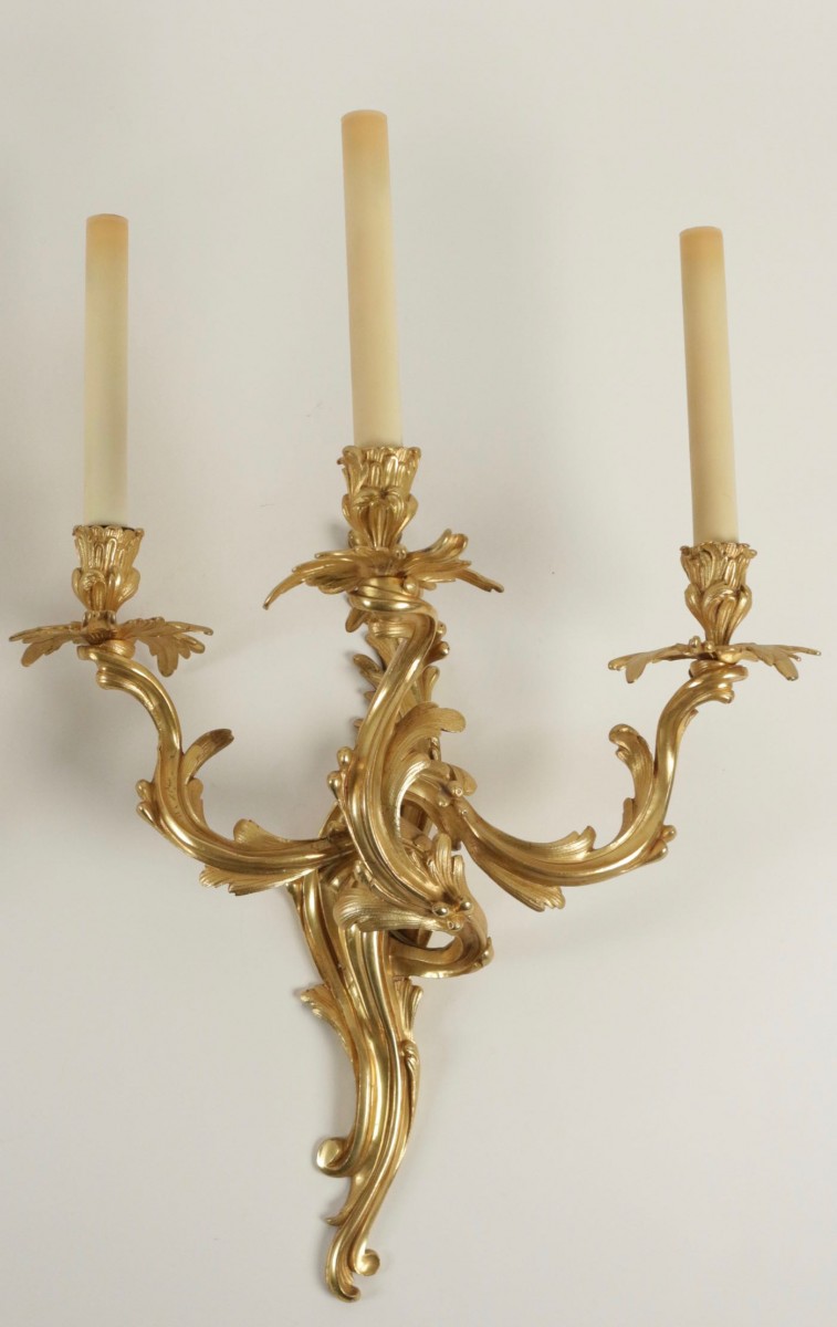 A Set Of Four Wall Lights In The Louis Xv Style Napoleon Iii Period