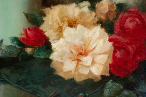 XIXe siècle - Maurice Isabelle Sprenger-Sébilleau (1849 - 1907) - Jetée de fleurs avec chats
