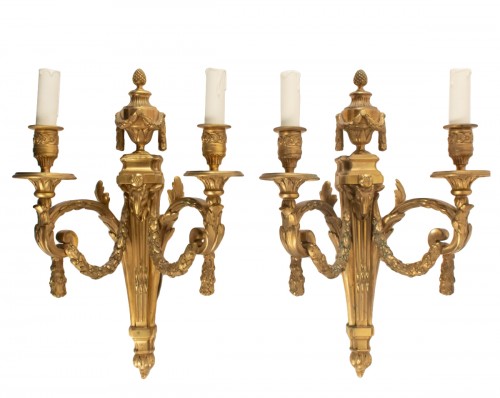 A Pair of Louis XVI style wall lights