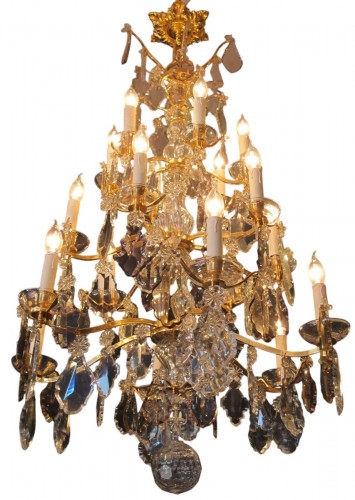 Grand lustre en cristal fin 19e