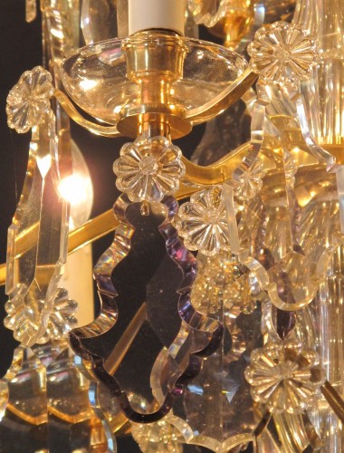 Luminaires Lustre - Grand lustre en cristal fin XIxe