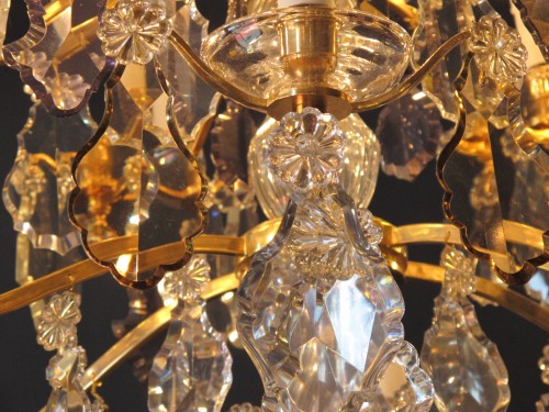 Grand lustre en cristal fin XIxe - Catel Antiquités