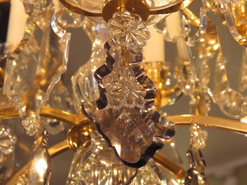 XIXe siècle - Grand lustre en cristal fin 19e