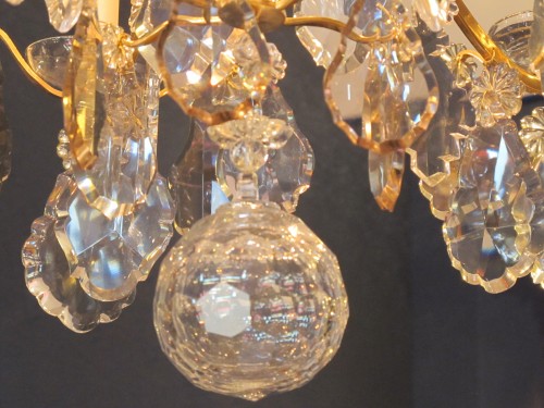 Antiquités - Grand lustre en cristal fin 19e