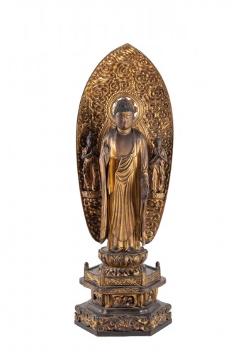 A Statue of Buddha Amida - Japan, Edo period