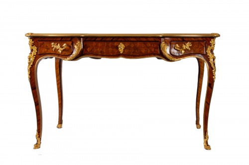 A rosewood, amaranth and tulipwood marquetry desk 19th century