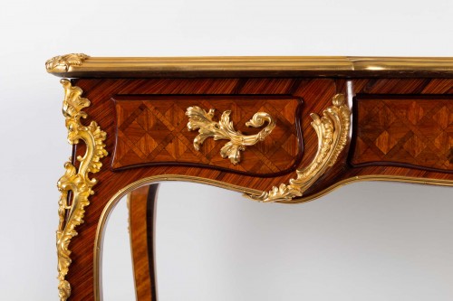  - A rosewood, amaranth and tulipwood marquetry desk 19th century