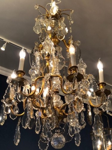 Lustre cage de style Louis XV d'époque Napoléon III (1848 - 1871).