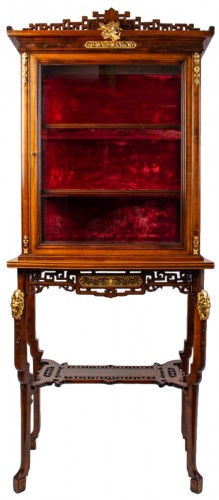 A Vitrine-cabinet-on-stand attributed to Gabriel Viardot