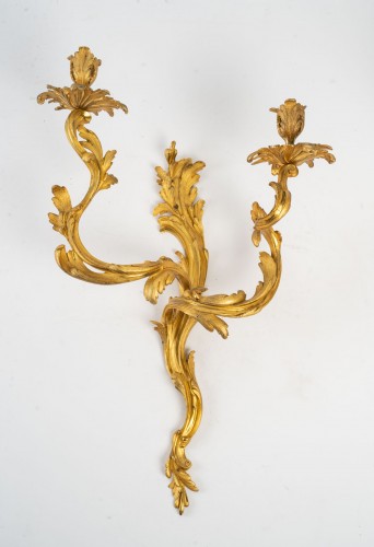 Lighting  - A Pair of wall lights in Louis XV style.