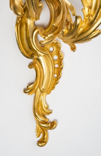 Lighting  - A Pair of wall lights in Louis XV style.