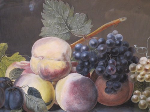 Nature morte aux fruits - Ecole française vers 1800 - Tableaux et dessins Style 