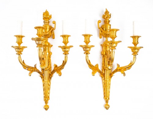 A Pair of late 19th century wall-lights