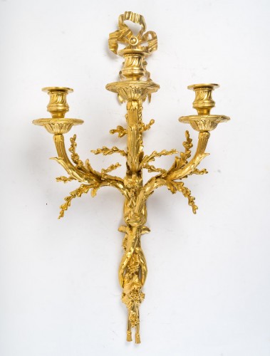 19th century - A Pair of wall-lights in Louis XVI style - Henry Dasson 1881