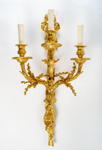 Antiquités - A Pair of wall-lights in Louis XVI style - Henry Dasson 1881