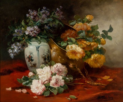 Still life with the roses - Henri Cauchois (1850 - 1911) - Paintings & Drawings Style 