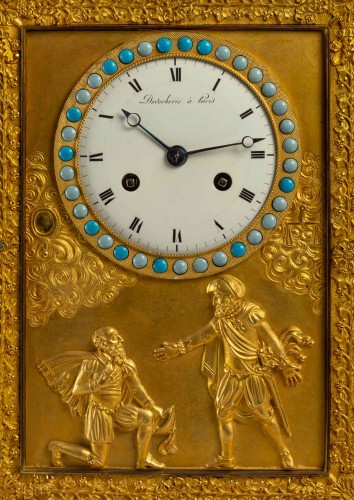 XIXe siècle - Pendule d'époque Restauration ornée d'un buste d'Henri IV