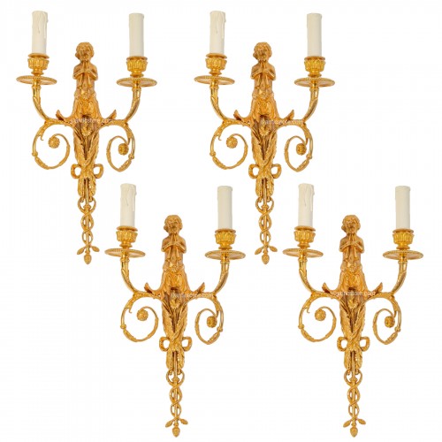 Suite of four 19th century wall-lights