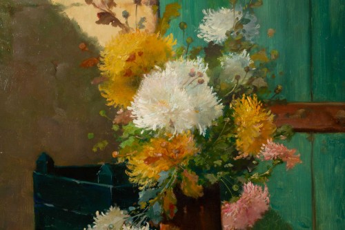 Paintings & Drawings  - Emile Godchaux (1860 - 1938)  - Chrysanthemums