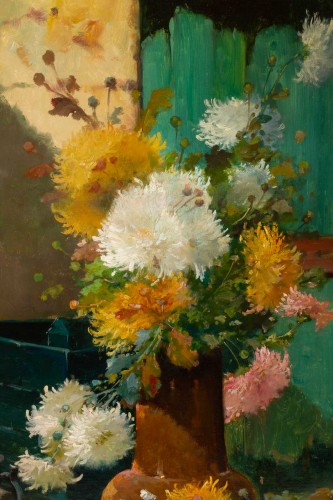  - Emile Godchaux (1860 - 1938) - Bouquet de chrysanthèmes