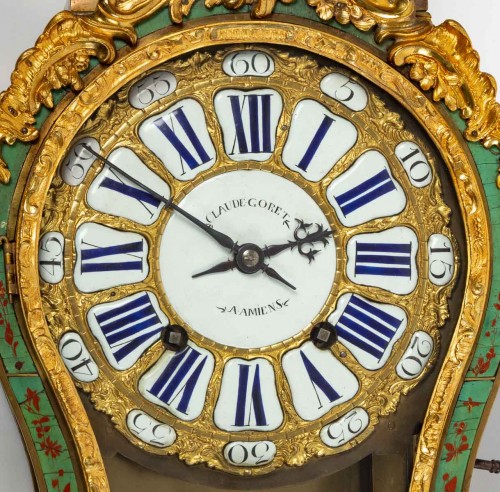A Louis XV bracket clock signed &quot;Claude Goret A Amiens&quot;. - 